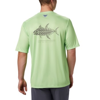 Columbia T-Shirt Heren, PFG Terminal Tackle Tribal Fish Short Sleeve LichtGroen, 31PTNBQFW